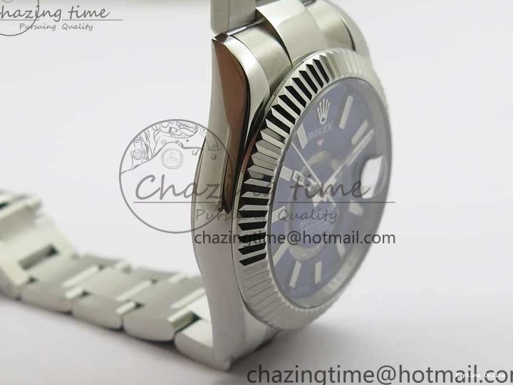 0413 Sky-Dweller 326934 SS AIF Blue Dial on SS Bracelet A23J to RelaxedFit 2787